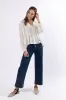 Something Good Ivory Tiered Relaxed Button Down Blouse SALE sold by Pink Lily