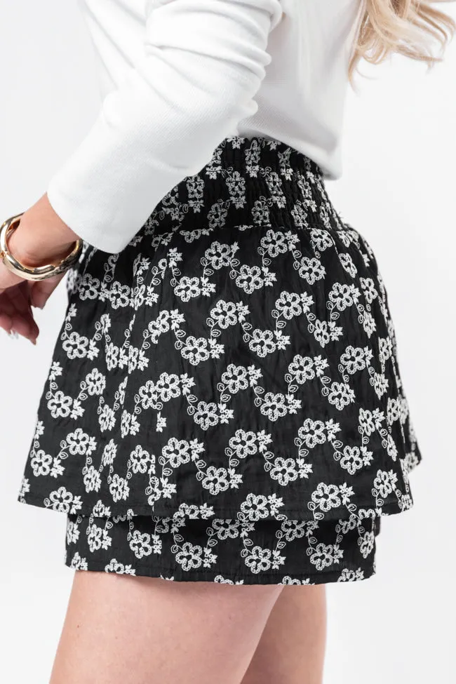 Garden Gathering Black Belted Floral Skort FINAL SALE sold by Pink Lily product image thumbnail 4