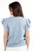 Everywhere and Back Light Blue Flutter Sleeve Stitched Detail Sweater SALE sold by Pink Lily