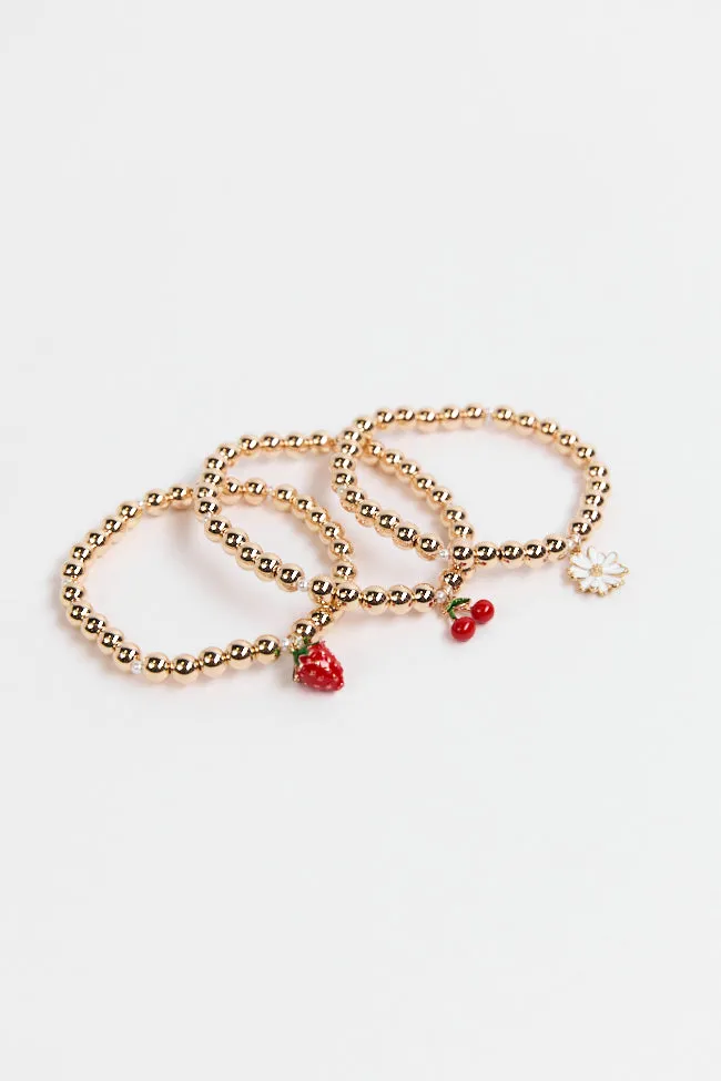 Fruit Basket Stretch Bracelet Set FINAL SALE sold by Pink Lily