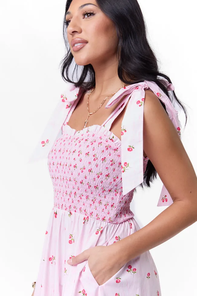 When We Were Young Smocked Pink Print Maxi Dress FINAL SALE sold by Pink Lily product image thumbnail 2