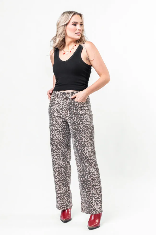 Primal Instincts Wide Leg Leopard Jeans sold by Pink Lily product image thumbnail 3