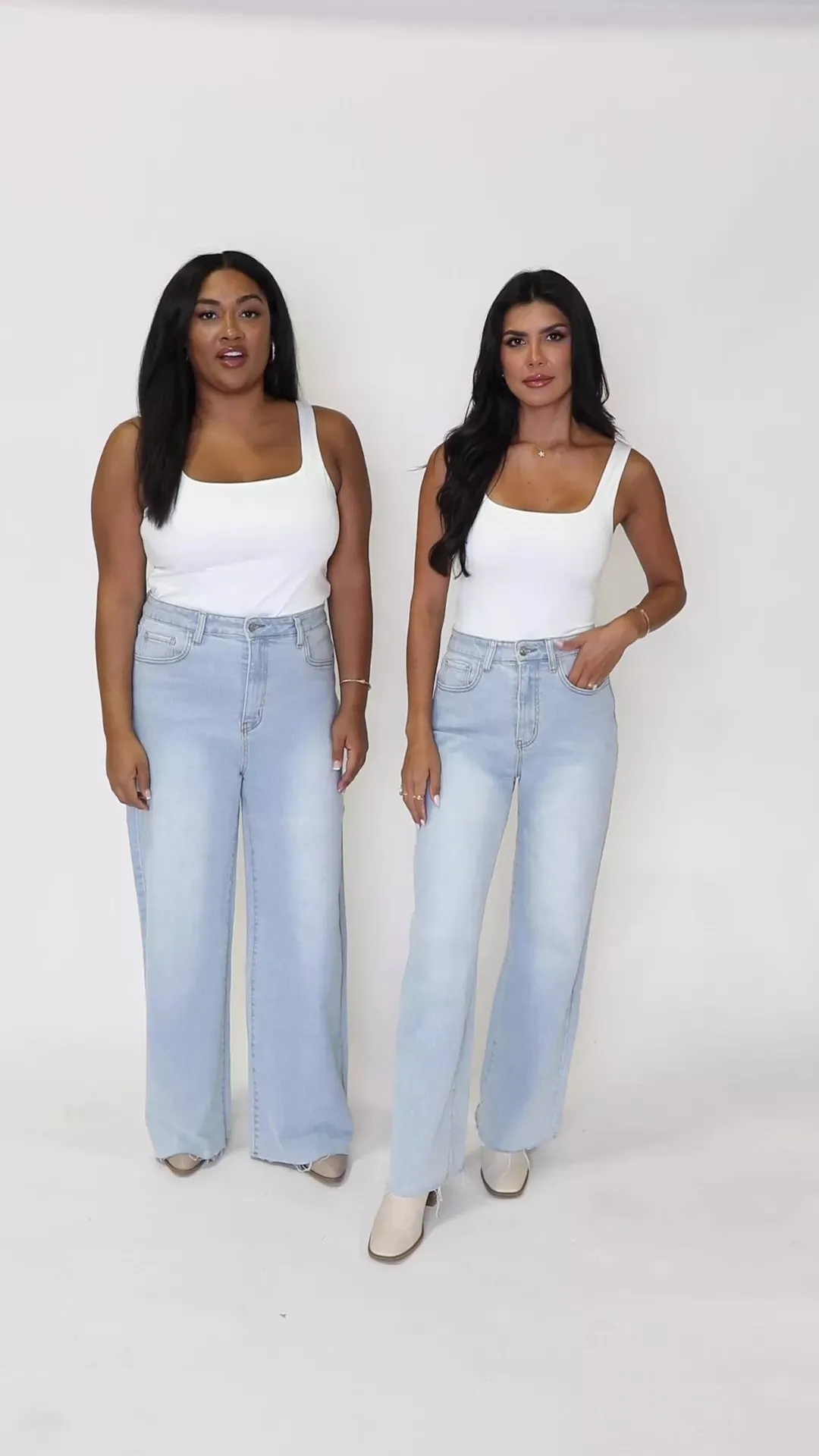 Kelsea Light Wash Wide Leg Tall Jeans SALE sold by Pink Lily product image thumbnail 3