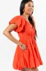 Almost Daylight Red Bubble Hem Mini Dress SALE sold by Pink Lily