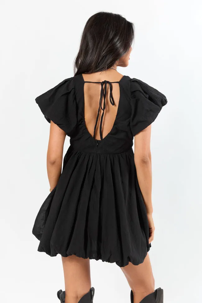 Almost Daylight Black Bubble Hem Mini Dress FINAL SALE sold by Pink Lily product image thumbnail 2