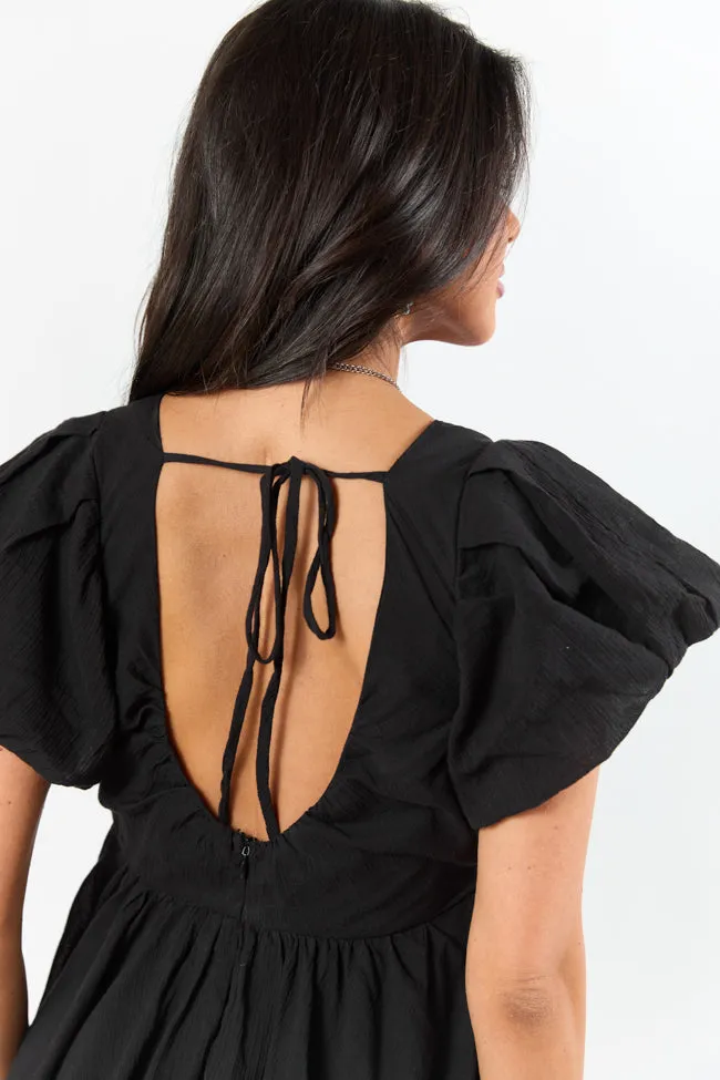 Almost Daylight Black Bubble Hem Mini Dress FINAL SALE sold by Pink Lily product image thumbnail 5