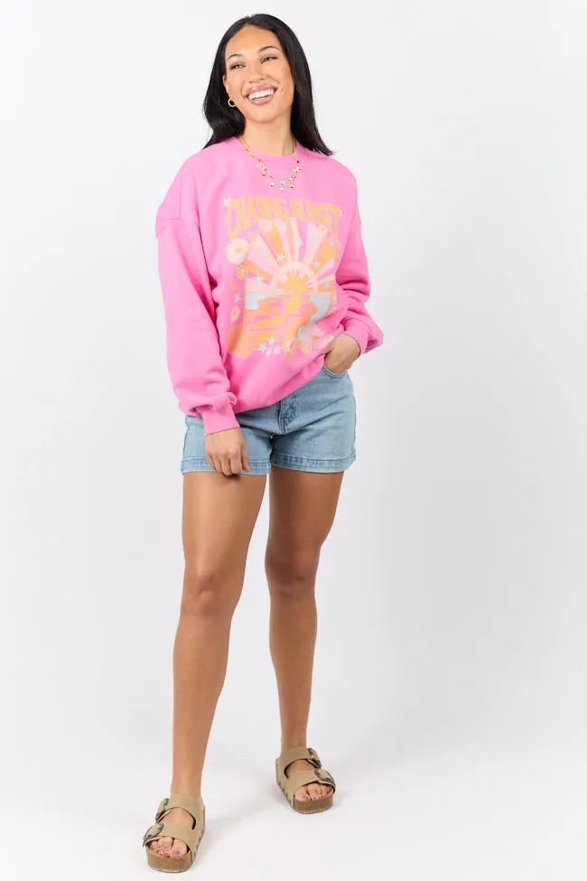 Chasing Sunsets Pink Graphic Sweatshirt SALE sold by Pink Lily product image thumbnail 3