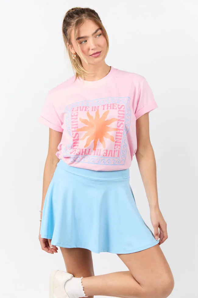 Live In The Sunshine Light Pink Graphic Tee sold by Pink Lily product image thumbnail 5