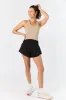 First Place Black Ribbed Waistband Running Shorts sold by Pink Lily