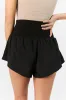First Place Black Ribbed Waistband Running Shorts sold by Pink Lily