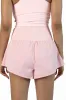 First Place Pink Ribbed Waistband Running Shorts sold by Pink Lily