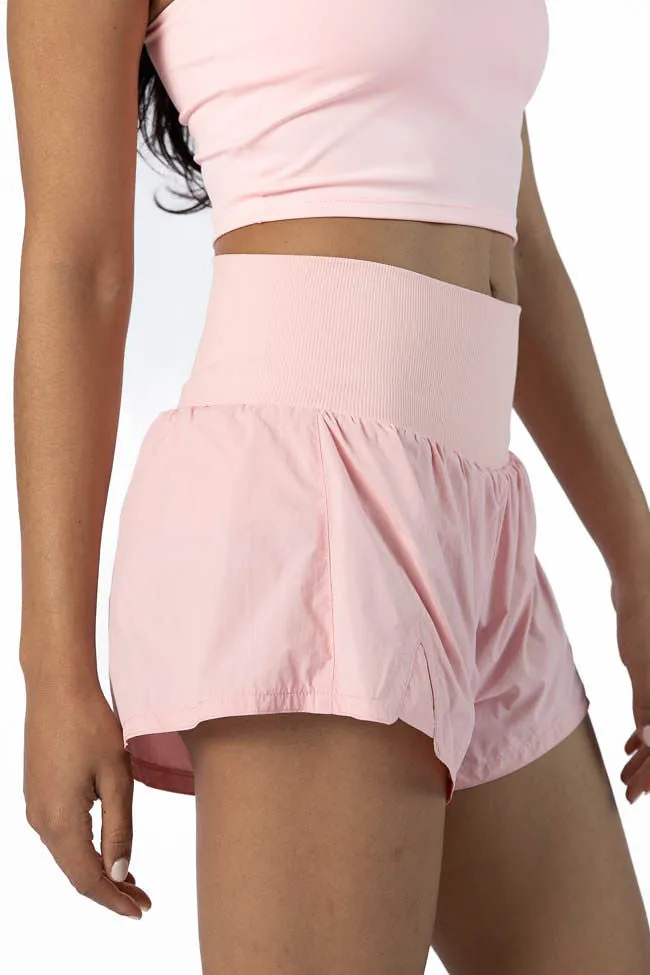 First Place Pink Ribbed Waistband Running Shorts FINAL SALE sold by Pink Lily product image thumbnail 4