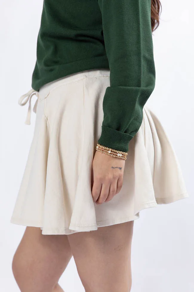 Where To Next Cream Knit Skort FINAL SALE sold by Pink Lily product image thumbnail 3