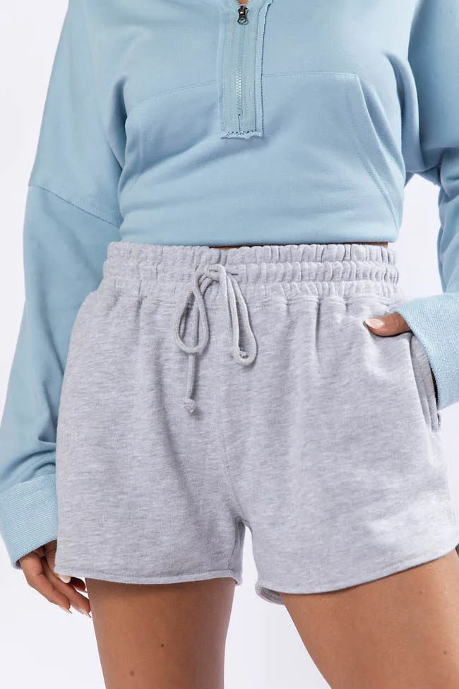 Play Maker Heather Grey Lounge Shorts FINAL SALE sold by Pink Lily