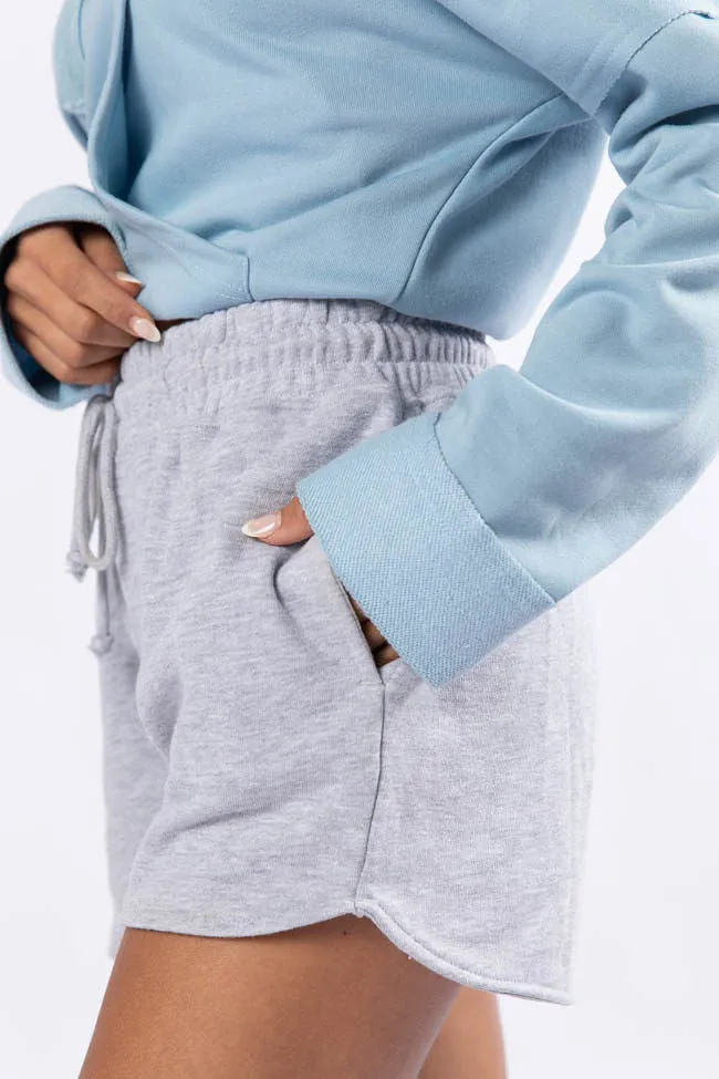 Play Maker Heather Grey Lounge Shorts FINAL SALE sold by Pink Lily product image thumbnail 3