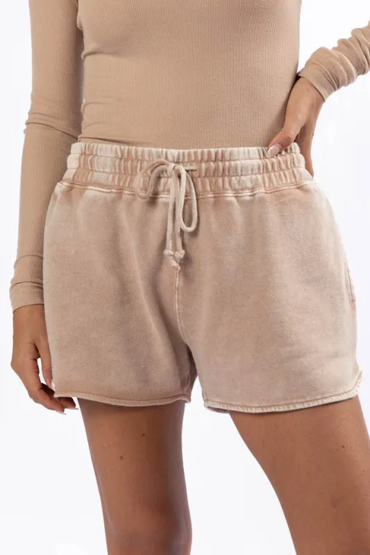Play Maker Dark Taupe Lounge Shorts FINAL SALE sold by Pink Lily