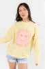 Living On The Bright Side Light Yellow Graphic Sweatshirt sold by Pink Lily