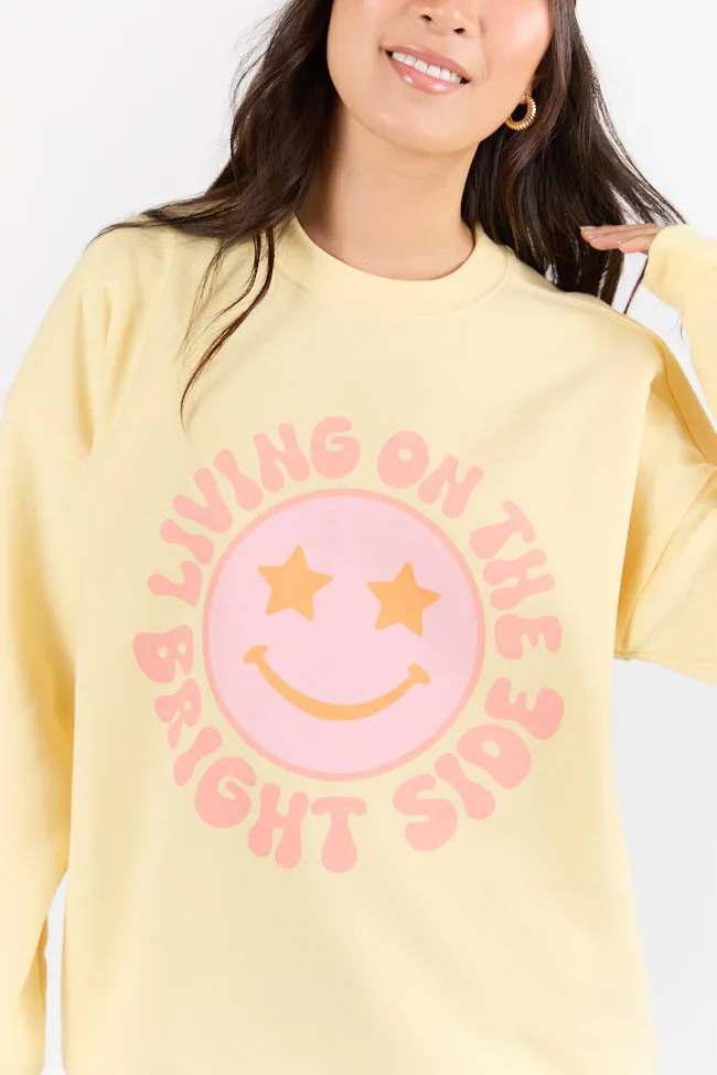 Living On The Bright Side Light Yellow Graphic Sweatshirt sold by Pink Lily product image thumbnail 2