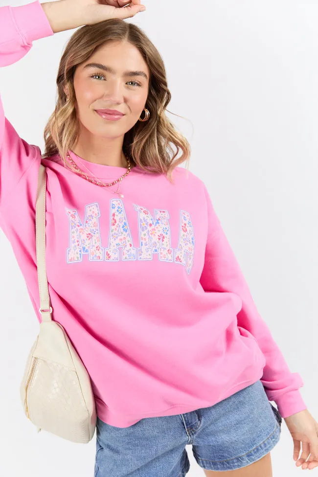 Mama Floral Pink Graphic Sweatshirt sold by Pink Lily