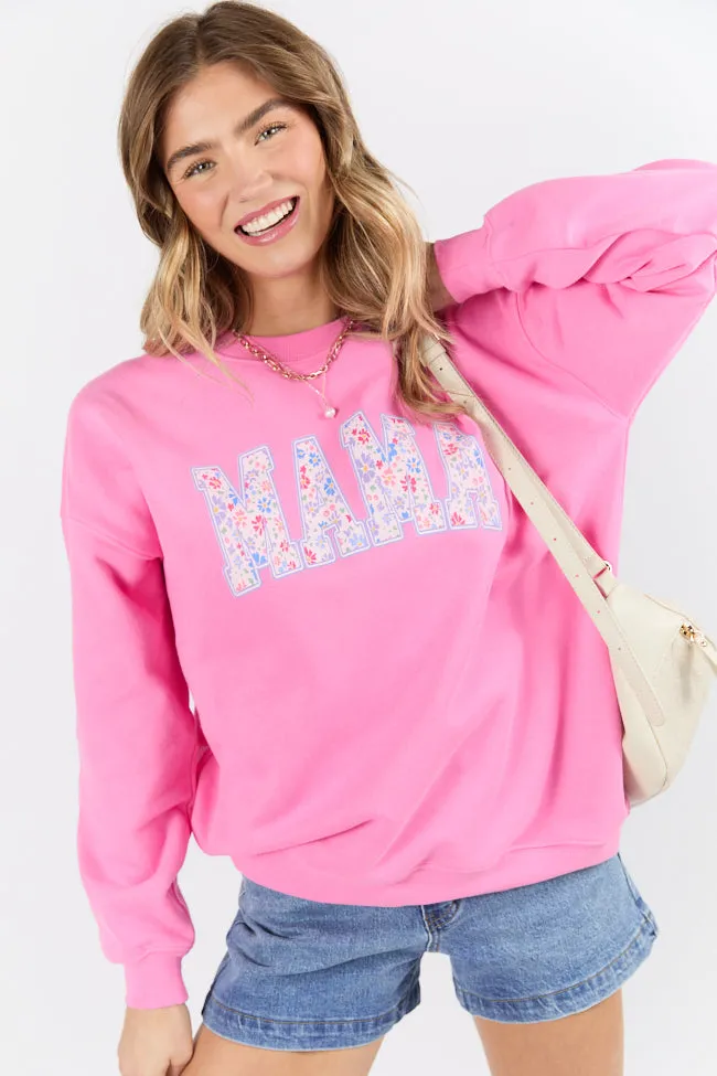Mama Floral Pink Graphic Sweatshirt sold by Pink Lily product image thumbnail 3