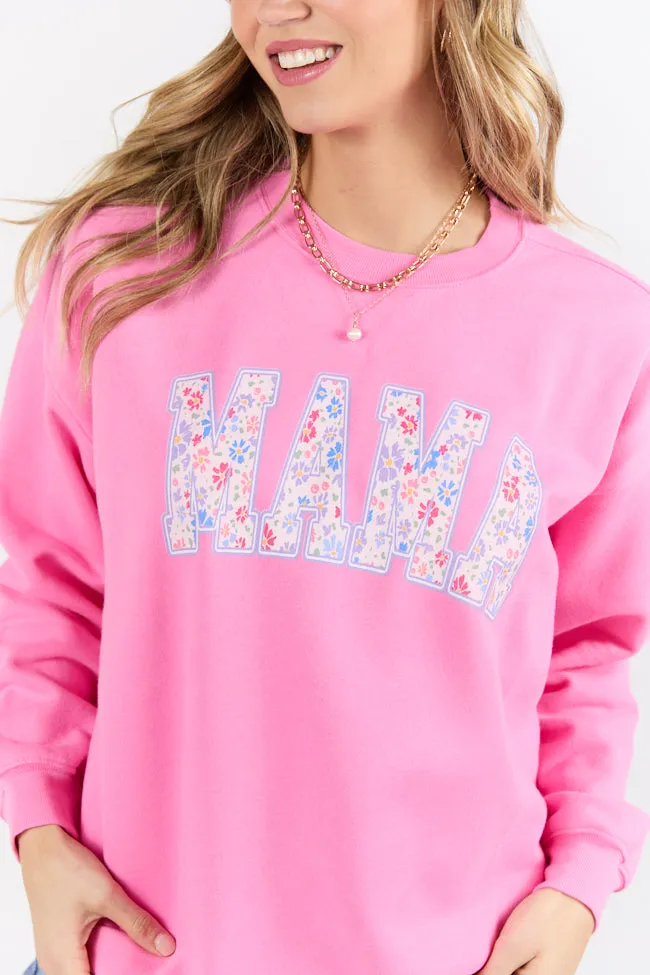 Mama Floral Pink Graphic Sweatshirt sold by Pink Lily product image thumbnail 2