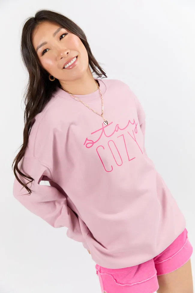 Stay Cozy Mauve Graphic Sweatshirt sold by Pink Lily product image thumbnail 4