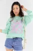 Good Vibes Only Smiley Checkered Mint Graphic Sweatshirt sold by Pink Lily