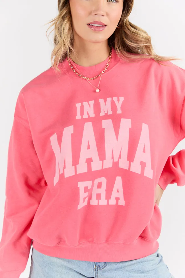 In My Mama Era Light Red Graphic Sweatshirt SALE sold by Pink Lily product image thumbnail 4