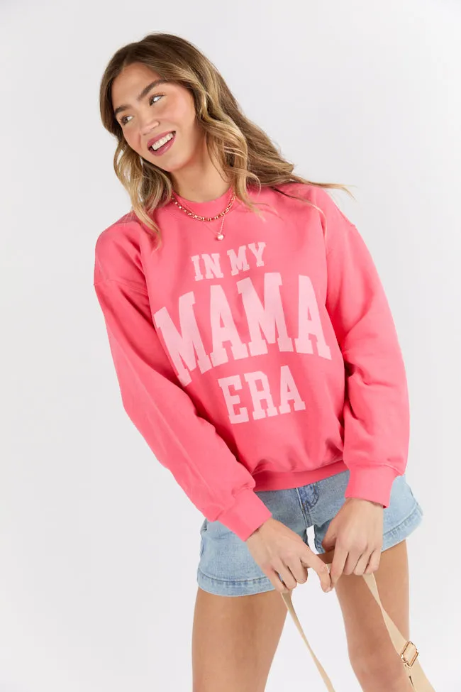 In My Mama Era Light Red Graphic Sweatshirt SALE sold by Pink Lily