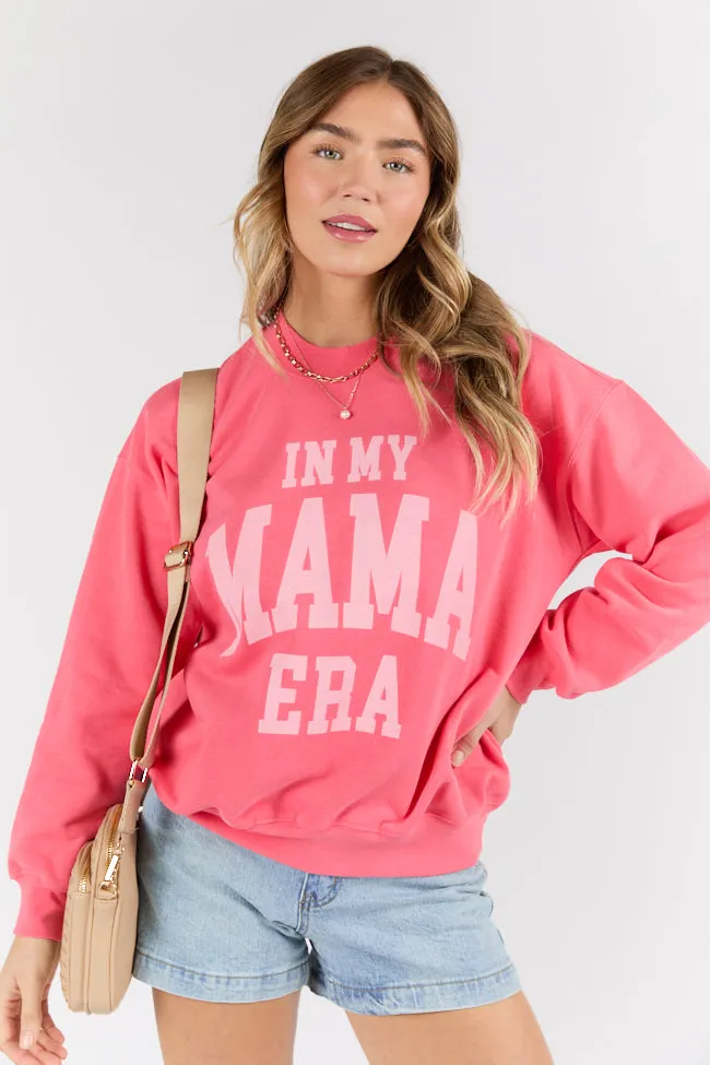 In My Mama Era Light Red Graphic Sweatshirt SALE sold by Pink Lily product image thumbnail 3