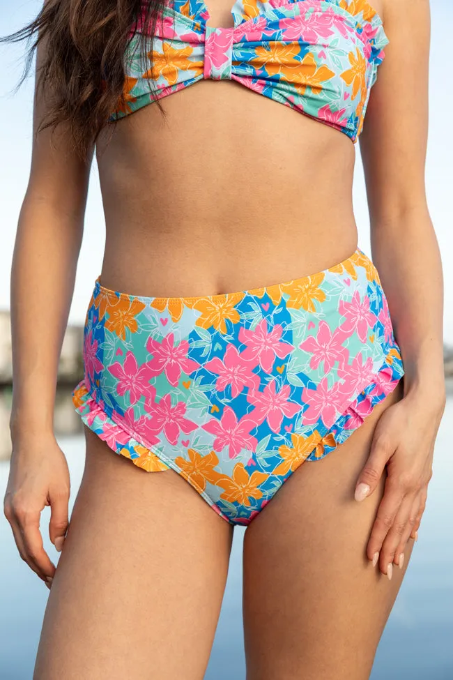 Poolside Peace Multi Floral Bikini Bottom FINAL SALE sold by Pink Lily