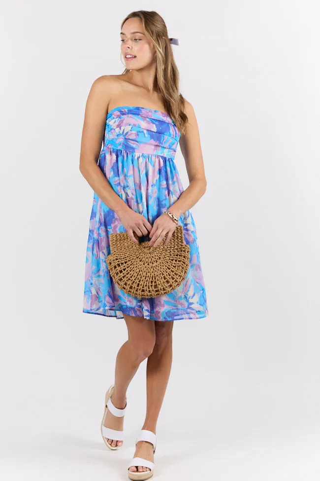 At The Oasis Multi Strapless Printed Mini Dress FINAL SALE sold by Pink Lily product image thumbnail 4