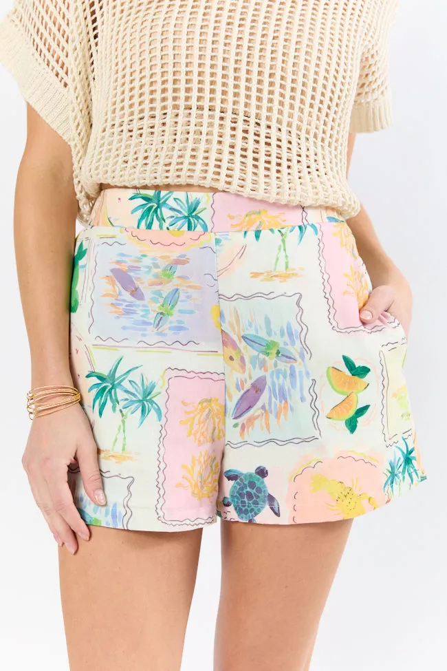Iconic Tropical Vacation Printed Shorts FINAL FINAL SALE sold by Pink Lily product image thumbnail 3