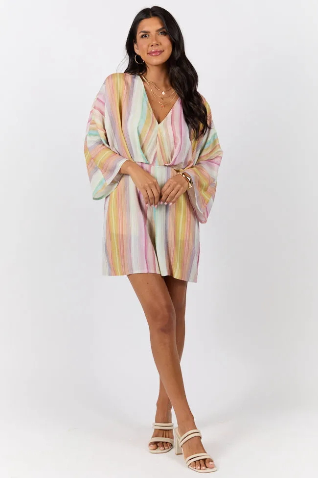 Nights In Watercolor Multi Print Romper FINAL SALE sold by Pink Lily product image thumbnail 2