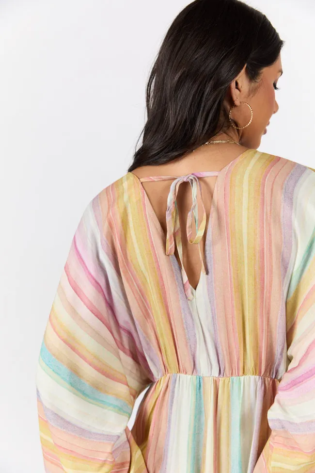 Nights In Watercolor Multi Print Romper FINAL SALE sold by Pink Lily product image thumbnail 4