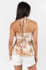 Hold It Together Tan Tropical Braided Halter Tank FINAL SALE sold by Pink Lily