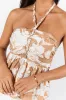 Hold It Together Tan Tropical Braided Halter Tank FINAL SALE sold by Pink Lily
