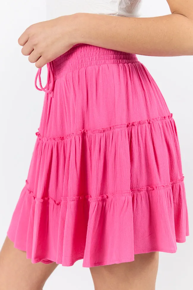 Through The Garden Pink Longer Length Solid Mini Skort FINAL SALE sold by Pink Lily product image thumbnail 4