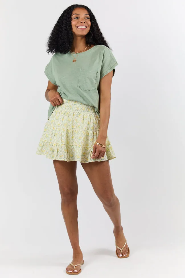 All Washed Up Sage Knit Pocket Tee FINAL SALE sold by Pink Lily product image thumbnail 2