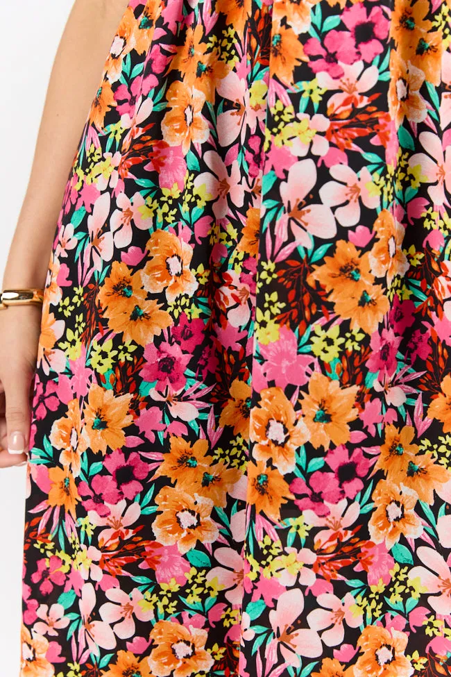 Waterside Elegance Multi Floral Halter Neck Maxi Dress FINAL SALE sold by Pink Lily product image thumbnail 4