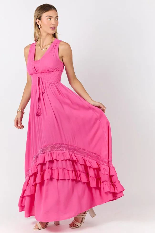 Lucky To Have You Pink Sleeveless Maxi Dress SALE sold by Pink Lily product image thumbnail 2