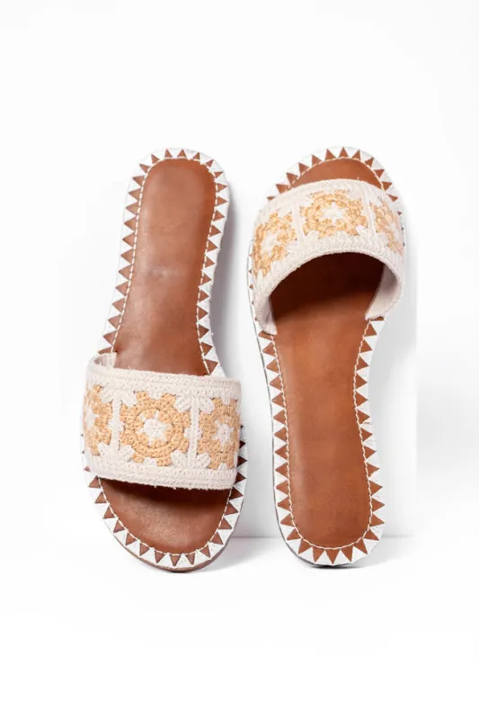 Rhea Crochet Slides SALE sold by Pink Lily