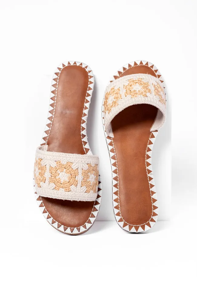 Rhea Crochet Slides SALE sold by Pink Lily