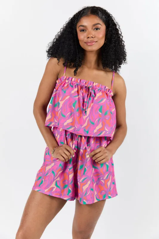 Summer Fling Multi Printed Romper FINAL SALE sold by Pink Lily