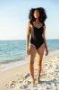 Ride The Waves Black Ruffle Shoulder One Piece Swimsuit FINAL SALE sold by Pink Lily