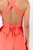 Sun Fun Neon Coral Tie Back Romper sold by Pink Lily