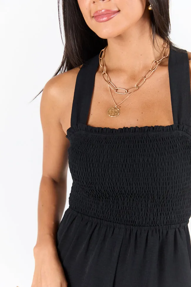 Sun Fun Black Tie Back Romper FINAL SALE sold by Pink Lily product image thumbnail 4