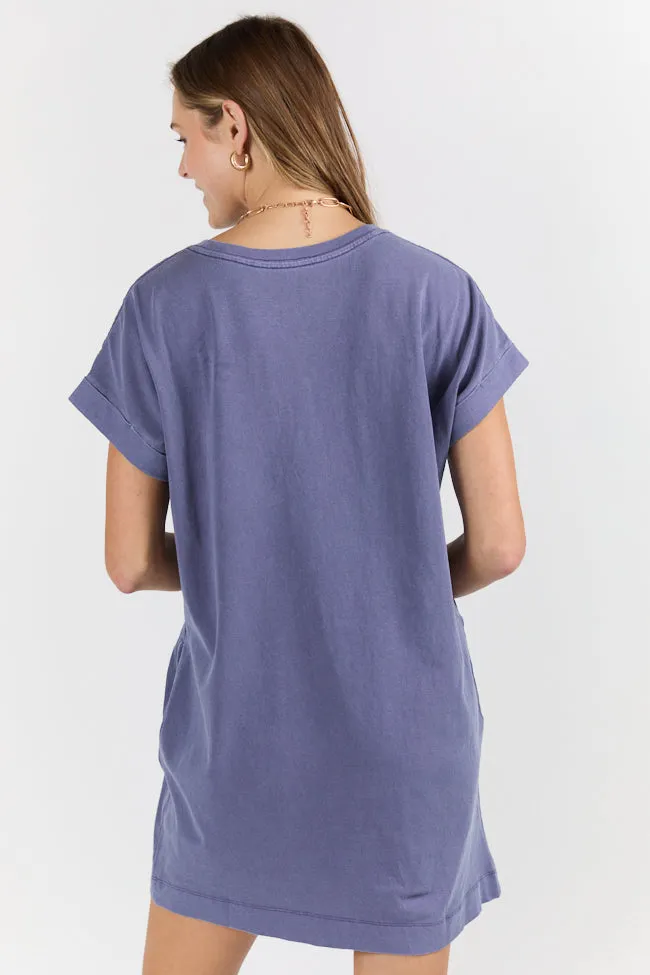 Memories That Last Dusty Indigo T-Shirt Dress FINAL SALE sold by Pink Lily product image thumbnail 3