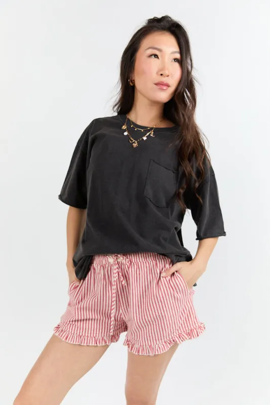 Easy To Style Black Knit Pocket T Shirt FINAL SALE sold by Pink Lily