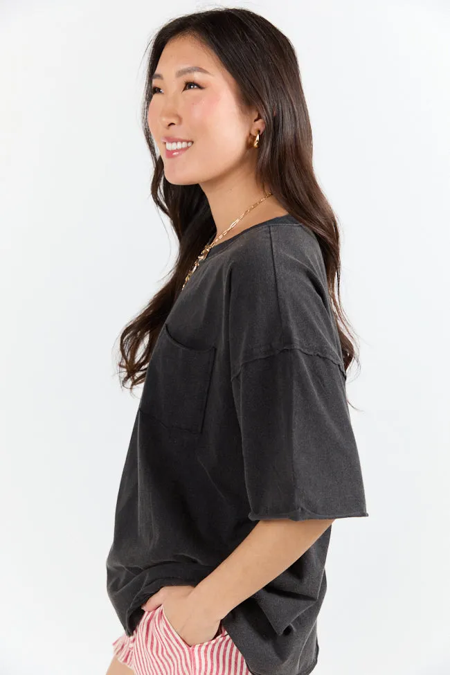 Easy To Style Black Knit Pocket T Shirt FINAL SALE sold by Pink Lily product image thumbnail 5